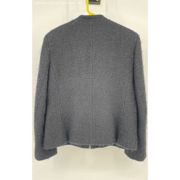 Jones New York Gray Women's Virgin Wool Blend Full Zip Blazer - Size 14 - Picture 3 of 5